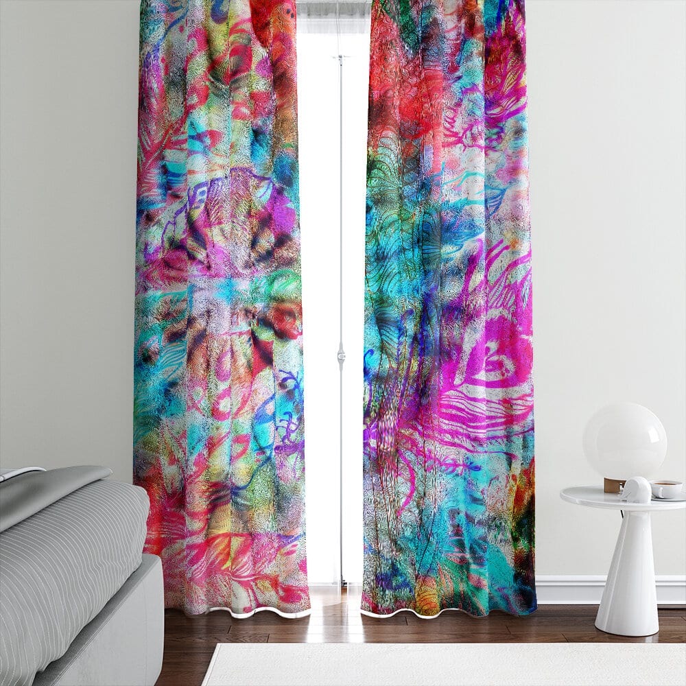 <strong>Get Your Groove On With Tie-Dyed Curtains</strong>