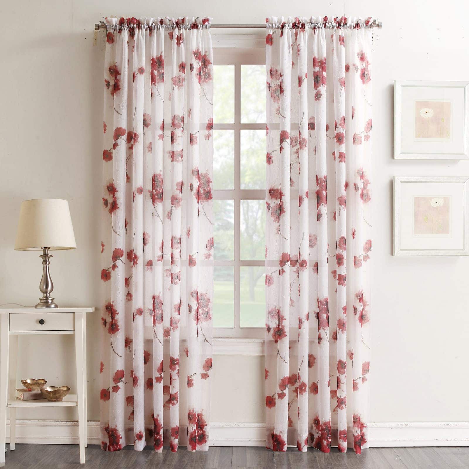 8 Get Floral Patterns on Your Sheer Curtains