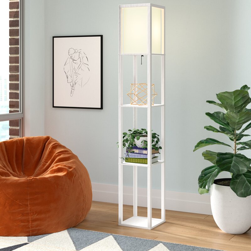 Floor Lamp with Shelving