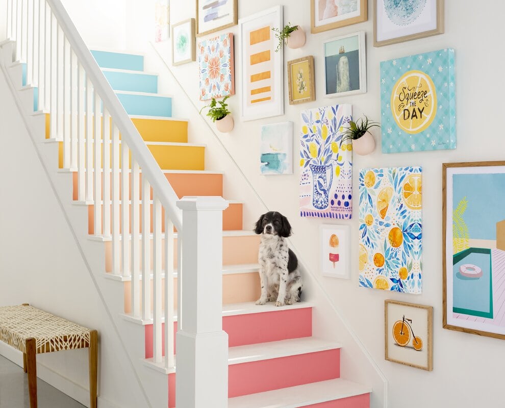 15 Staircase Wall Decoration Ideas To Fill Up The Space With Style