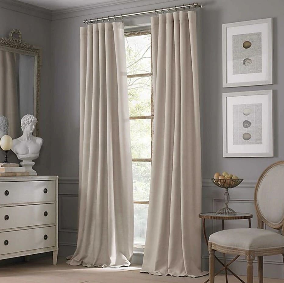 cream color curtains