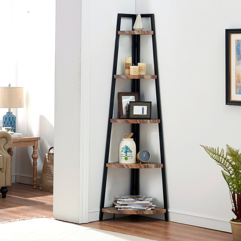 30 Corner Shelf Ideas To Help You Fill, Wayfair Corner Bookcase White