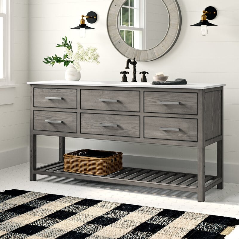 Save Space with a Big Single Vanity