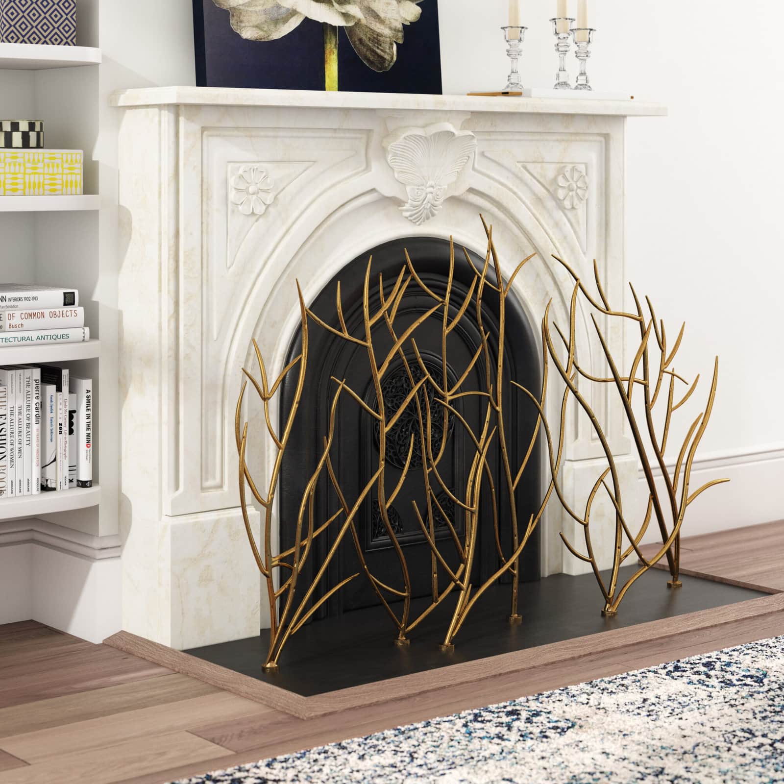 26 Upgrade Your Fireplace with a Unique Firescreen