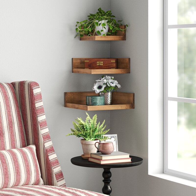 30 Corner Shelf Ideas To Help You Fill, Floating Shelves Corner Ideas