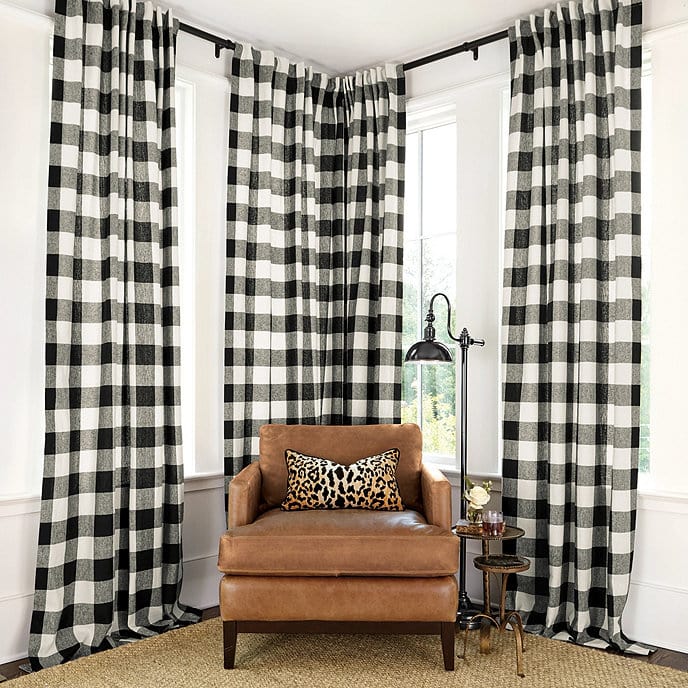 Color Curtains To Go With A Brown Sofa, Black White And Brown Curtains
