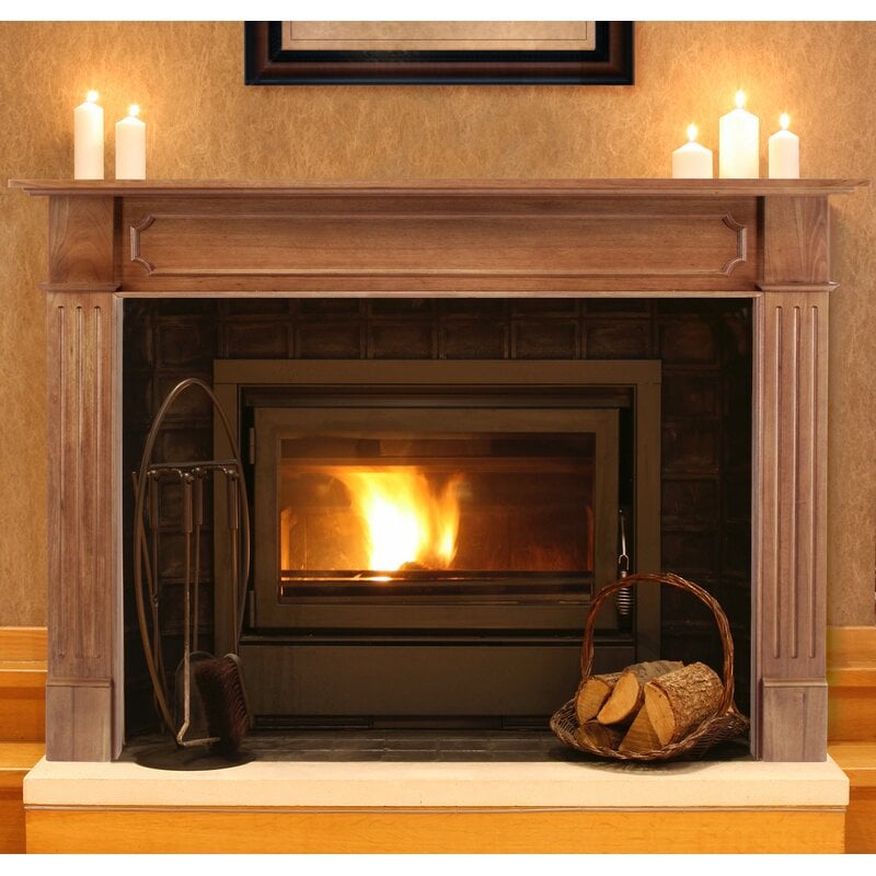 8 Get a Smooth Classic Wood Fireplace Surround