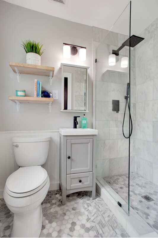 30 Stylish Creative Narrow Bathroom Ideas