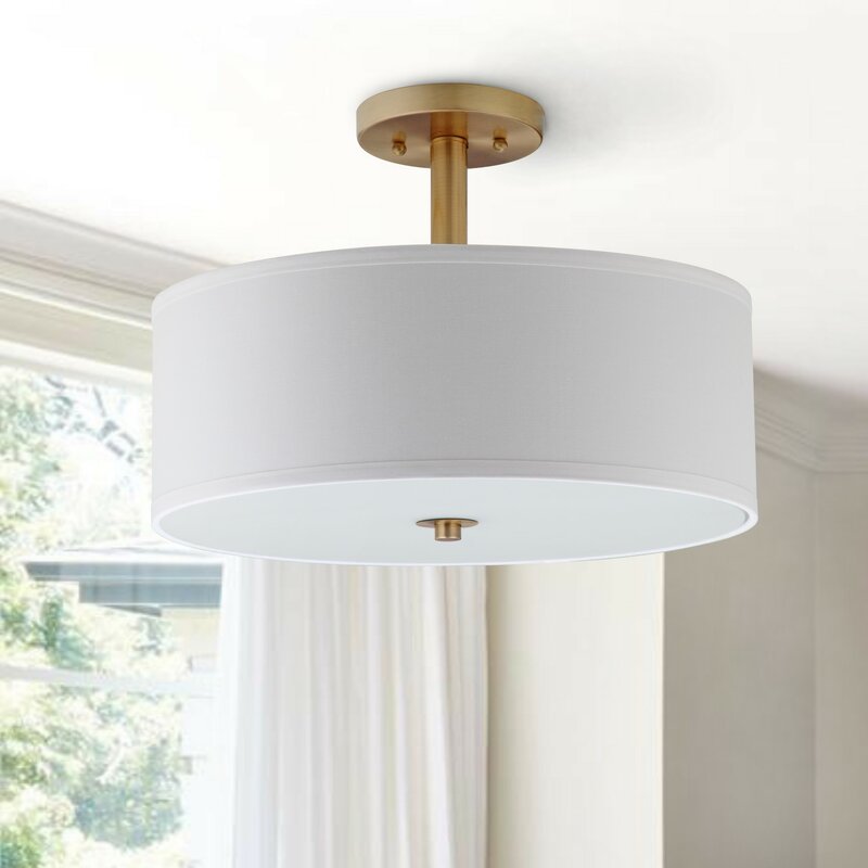 Semi-Flush Mount Drum Light