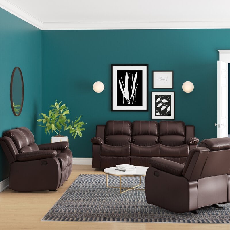 15 Dark Brown Leather Sofa Decorating Ideas - Dark Teal And Brown Home Decor