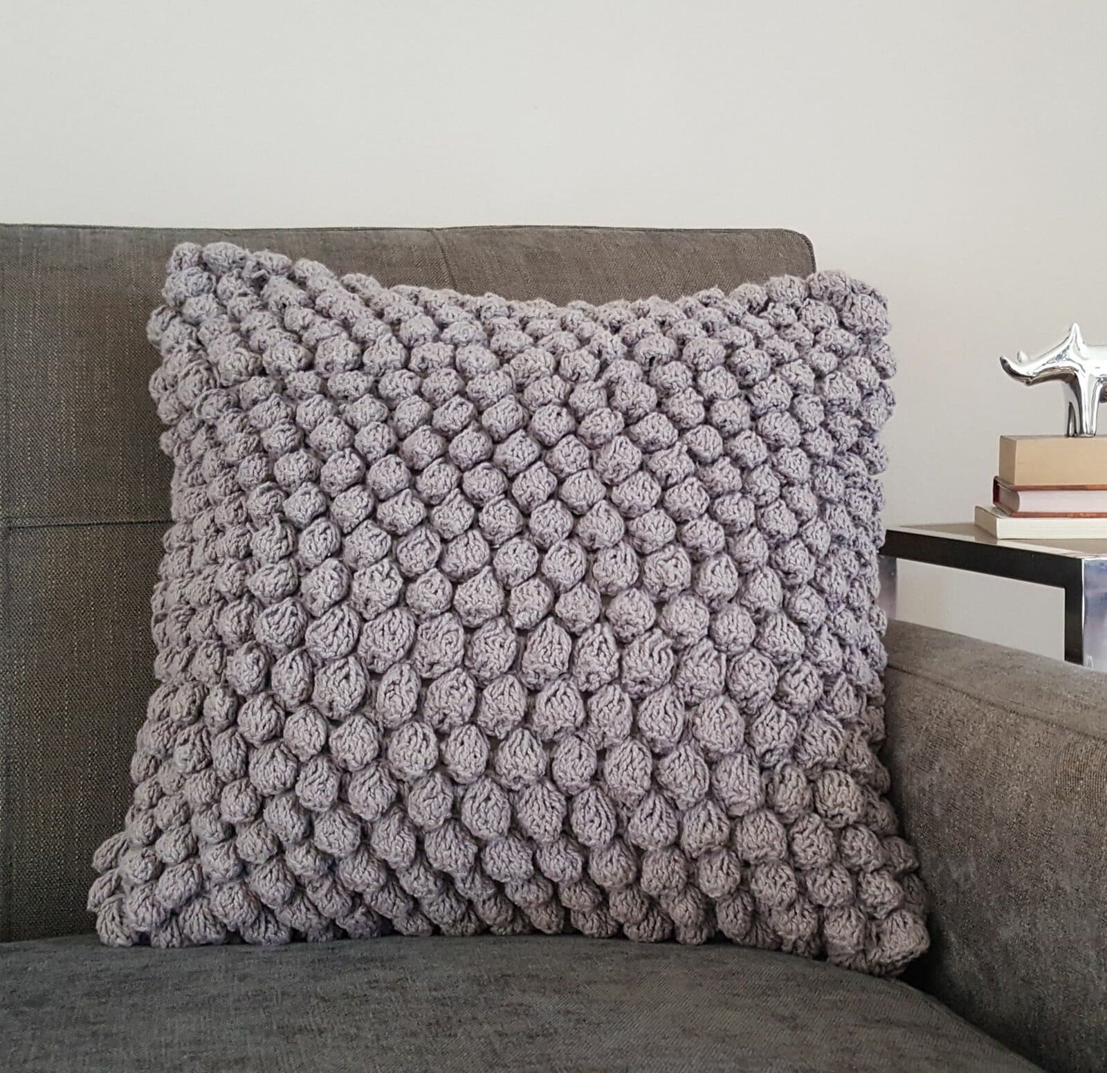 Add More Texture With a Hand-Crocheted Throw Pillow