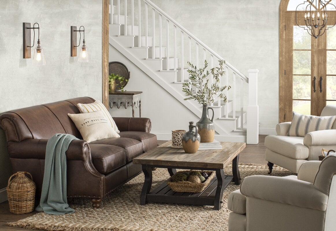 How To Decorate A Living Room With Brown Leather Furniture | Bryont Blog