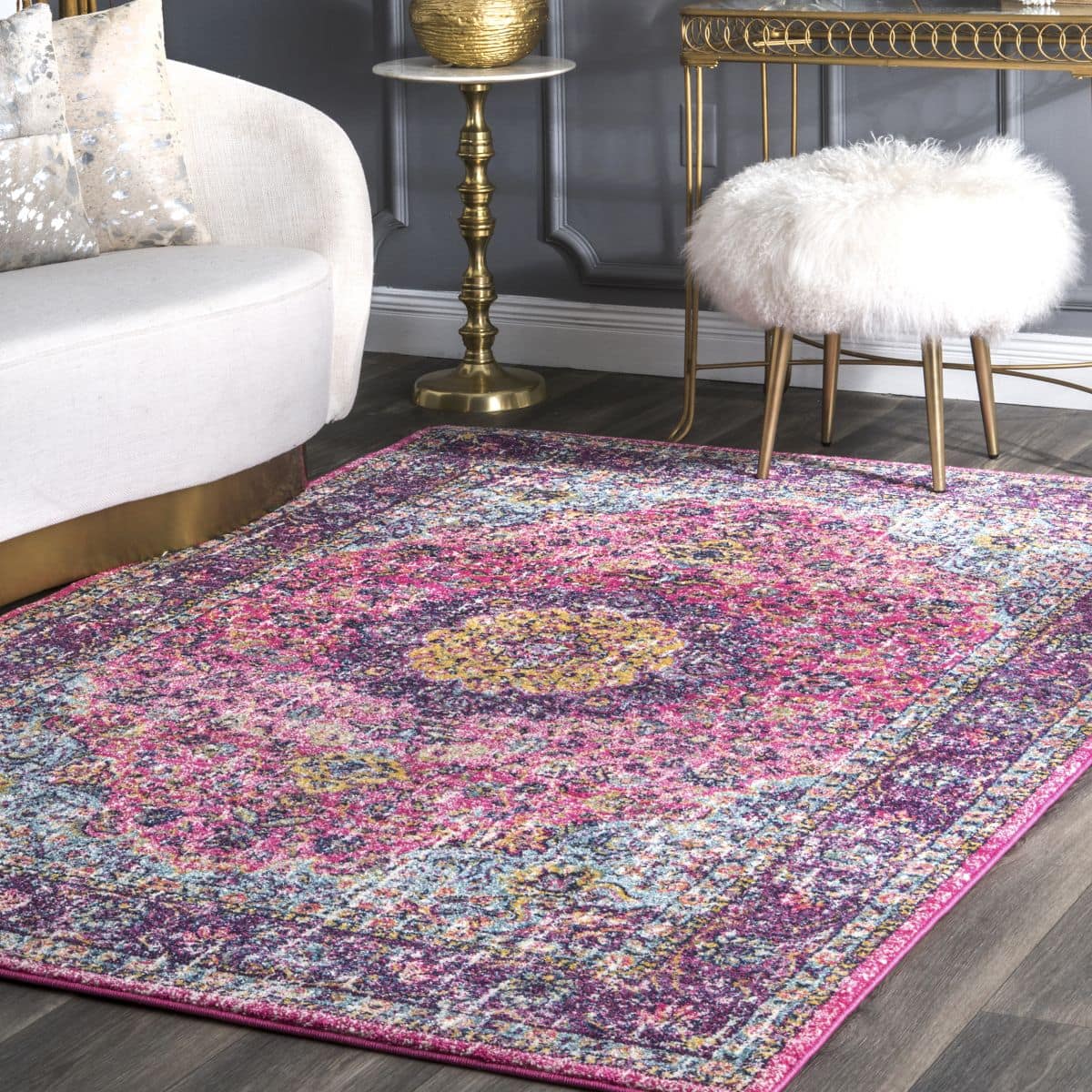 Add a Touch of Luxe With a Pink Persian Area Rug