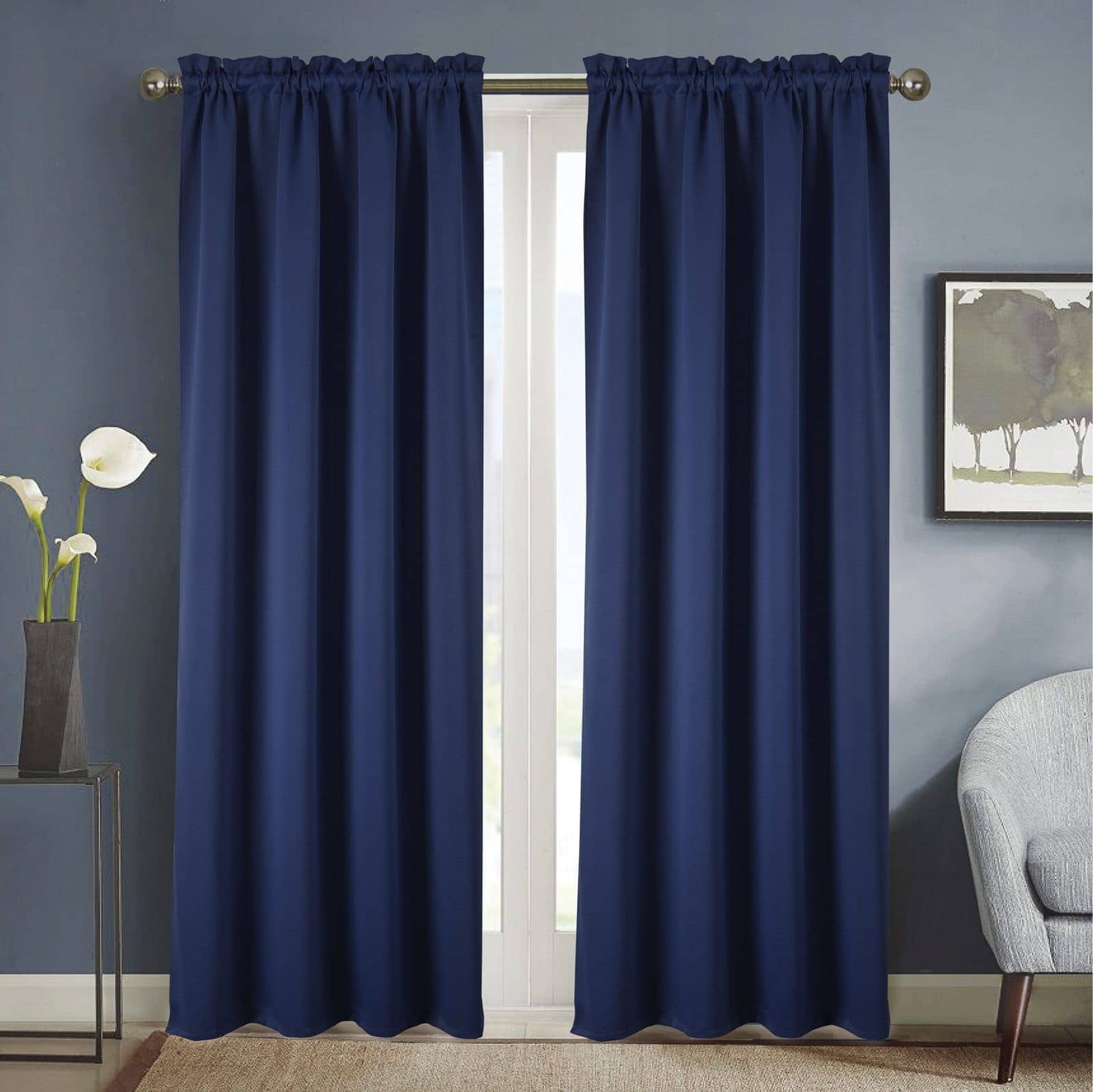 2 Navy Blue Curtains For Dark Blue Walls  Scaled 