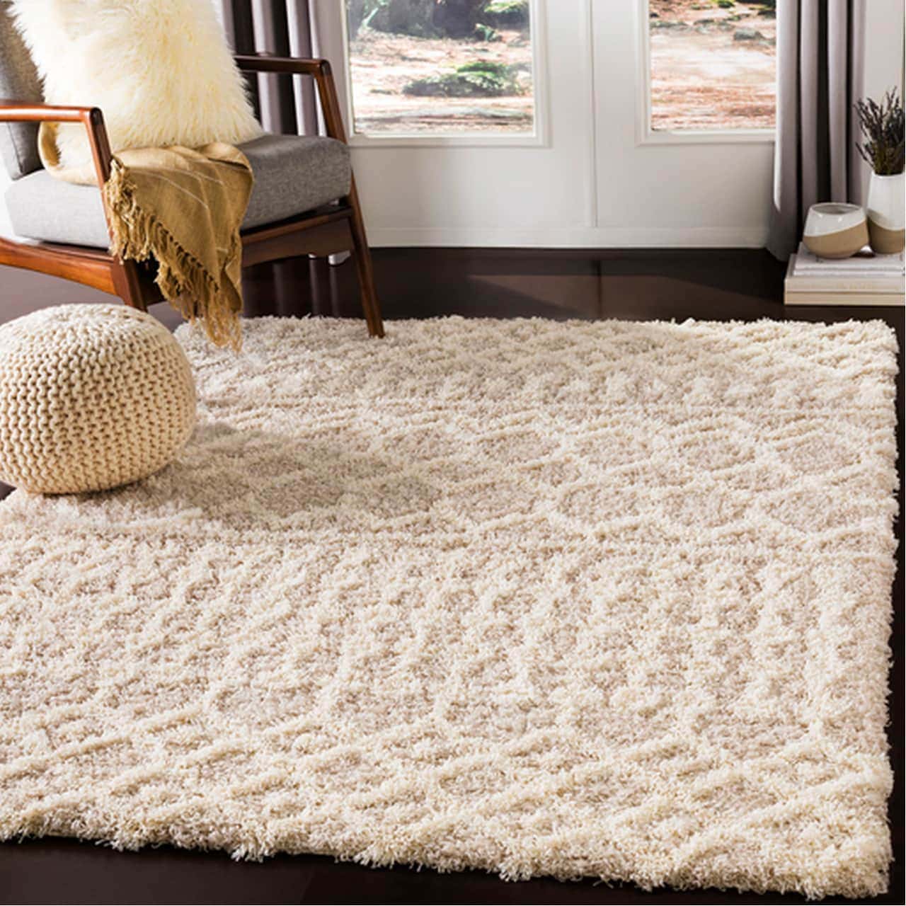 Add Texture With a Shag Pile Bohemian Area Rug