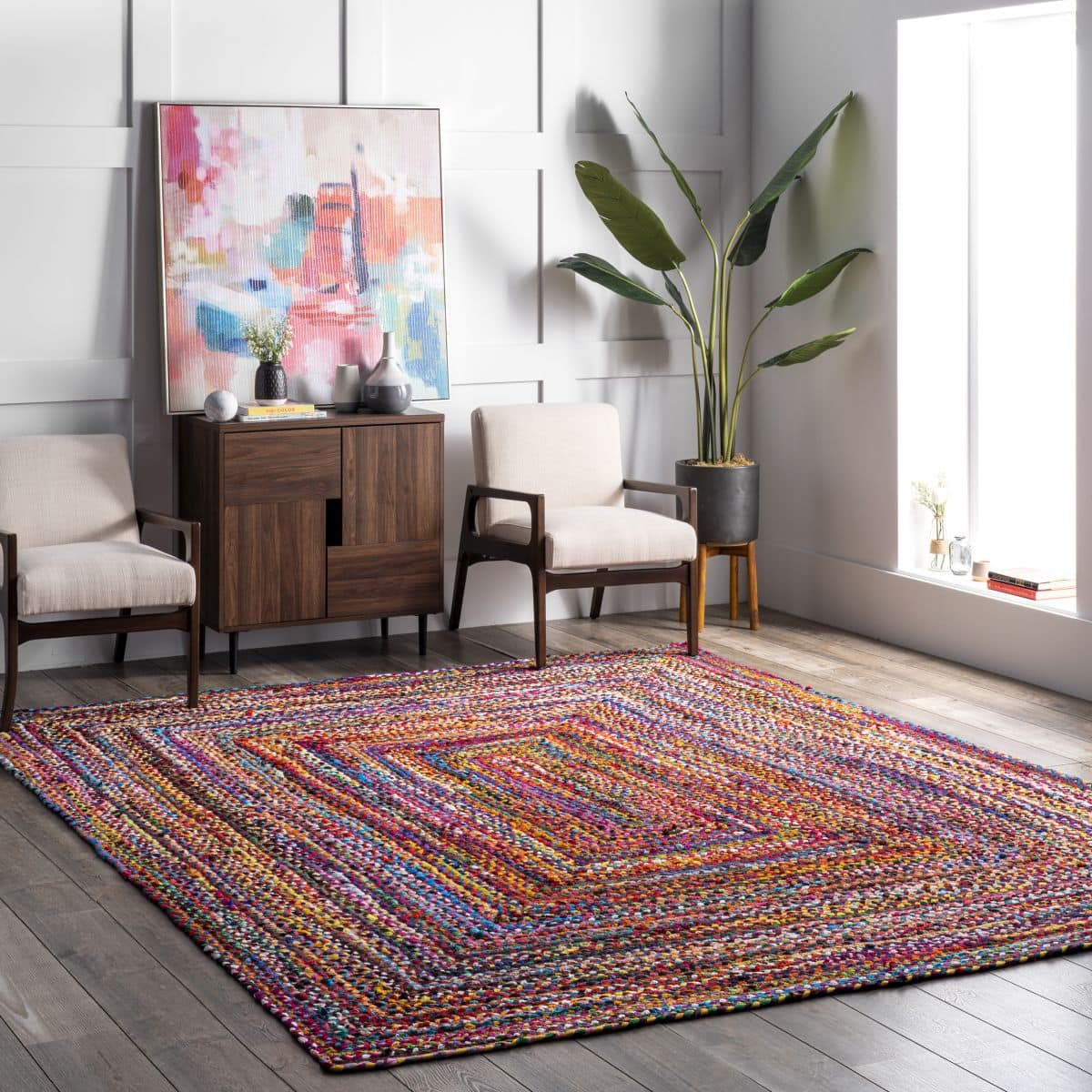 Add a Splash of Bright Color With a Multicolor Braided Area Rug