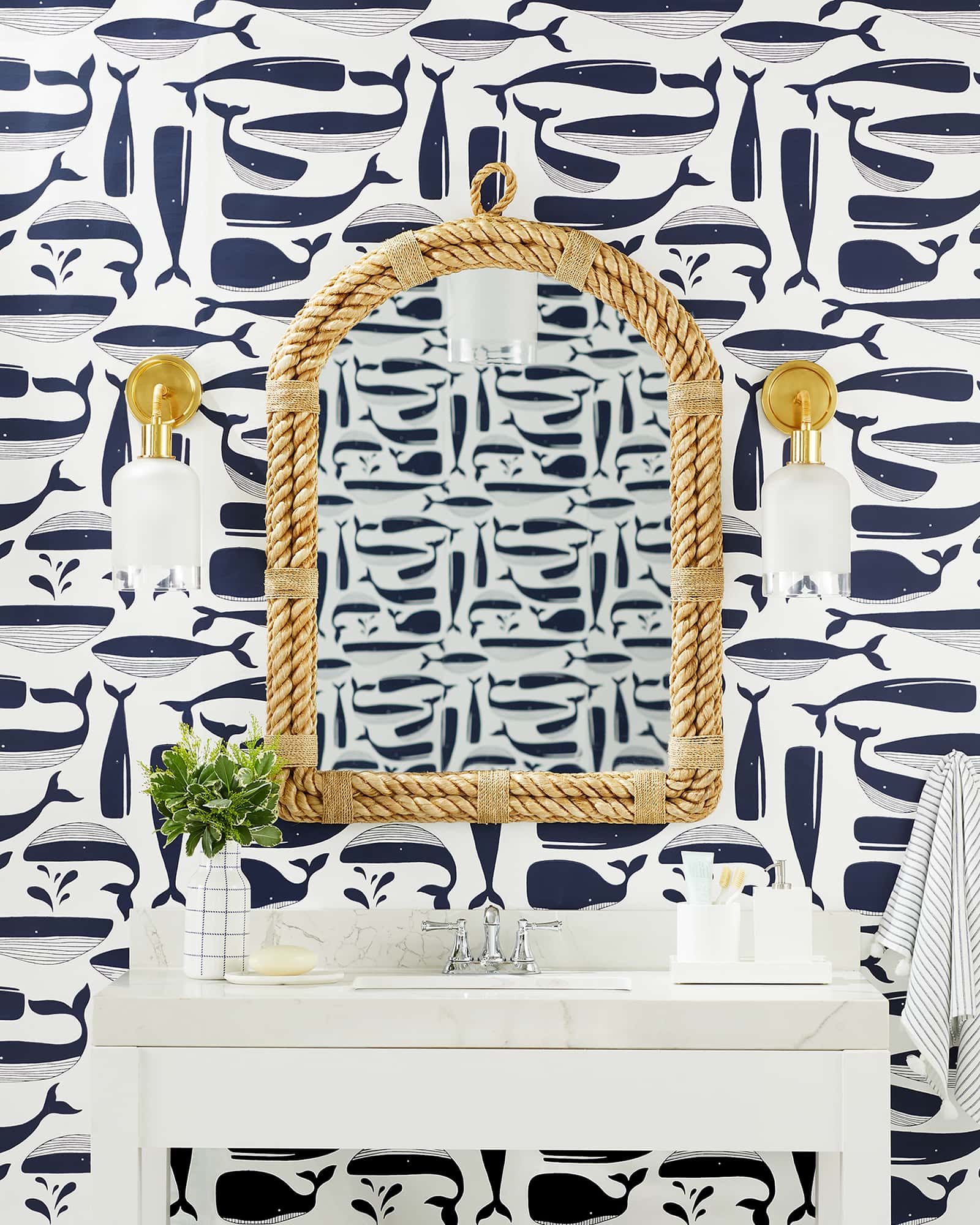 Nautical Rope Arch Mirror