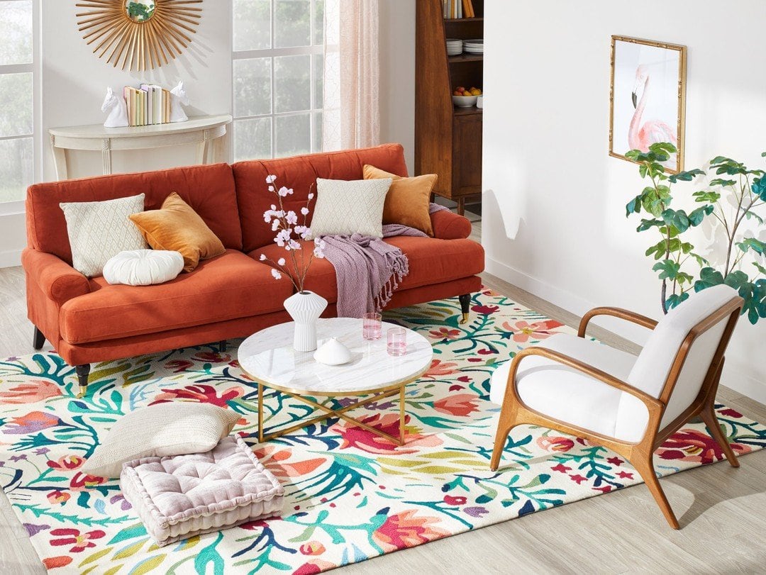 Multi-Colored Floral Veranda Area Rug