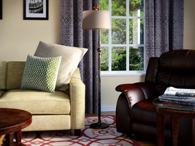 Navy Blue Curtains With Pale Yellow Walls