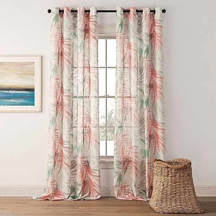 Create a Beachy Look with Palm Leaf Print Curtains