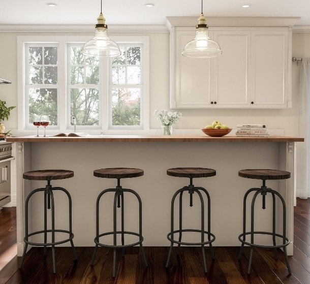 Create a Breakfast Bar With Rustic Bar Stools