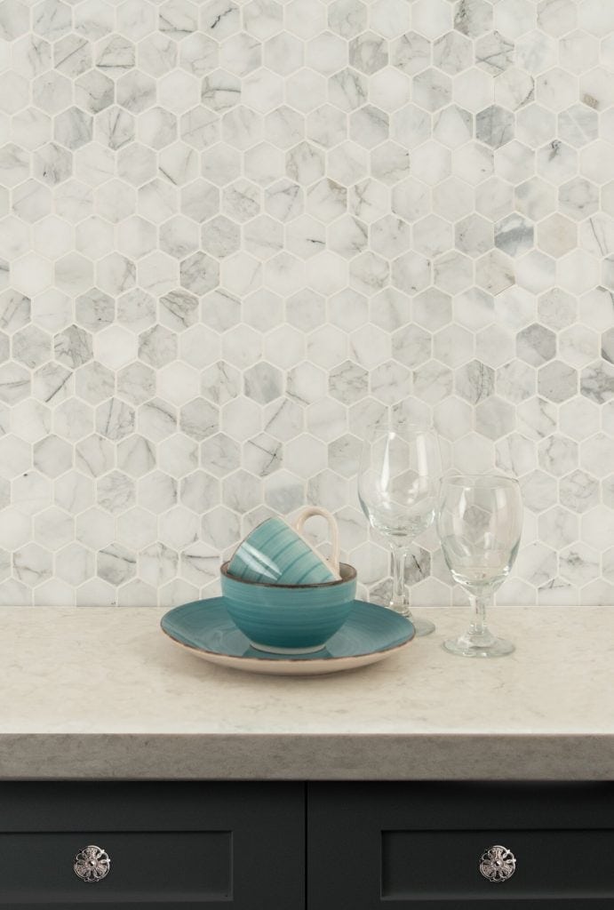 CalacattaCressaHexHoned222x222MarbleMosaicTile