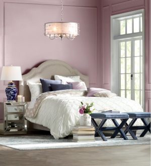 1 Glamorous Purple Bedroom Design 300x331 