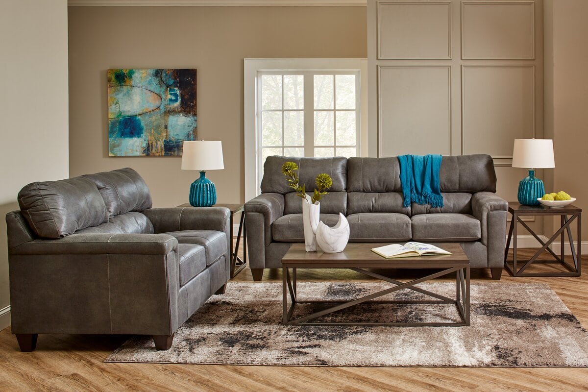 Dark teal and grey deals living room