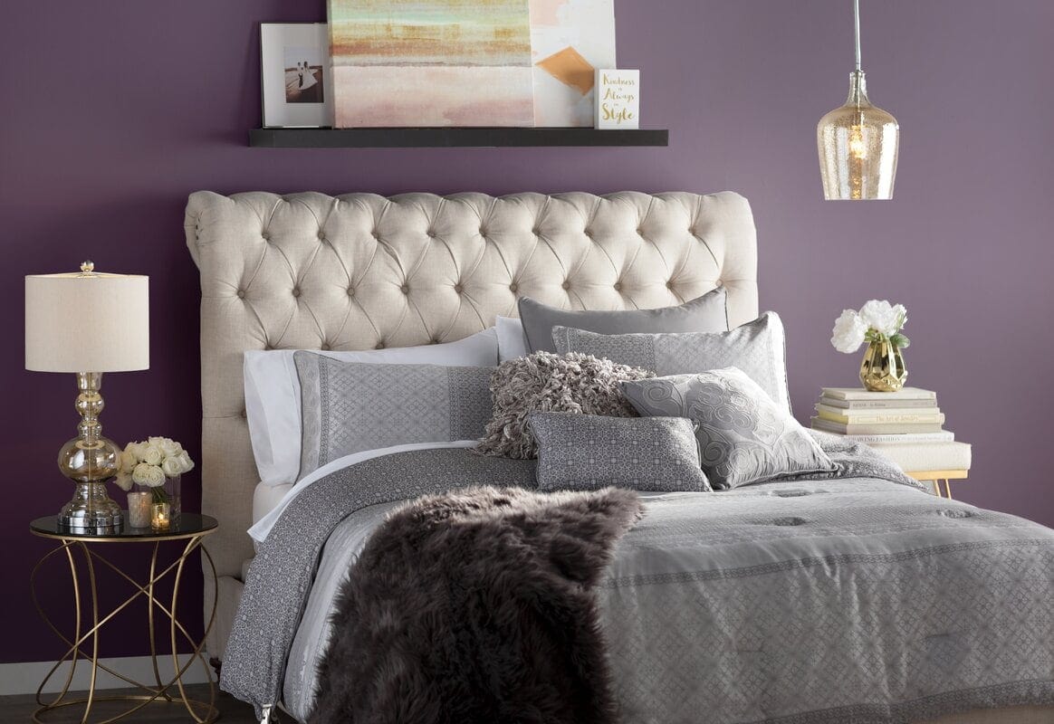 Deep Purple and Ivory for an Opulent Look