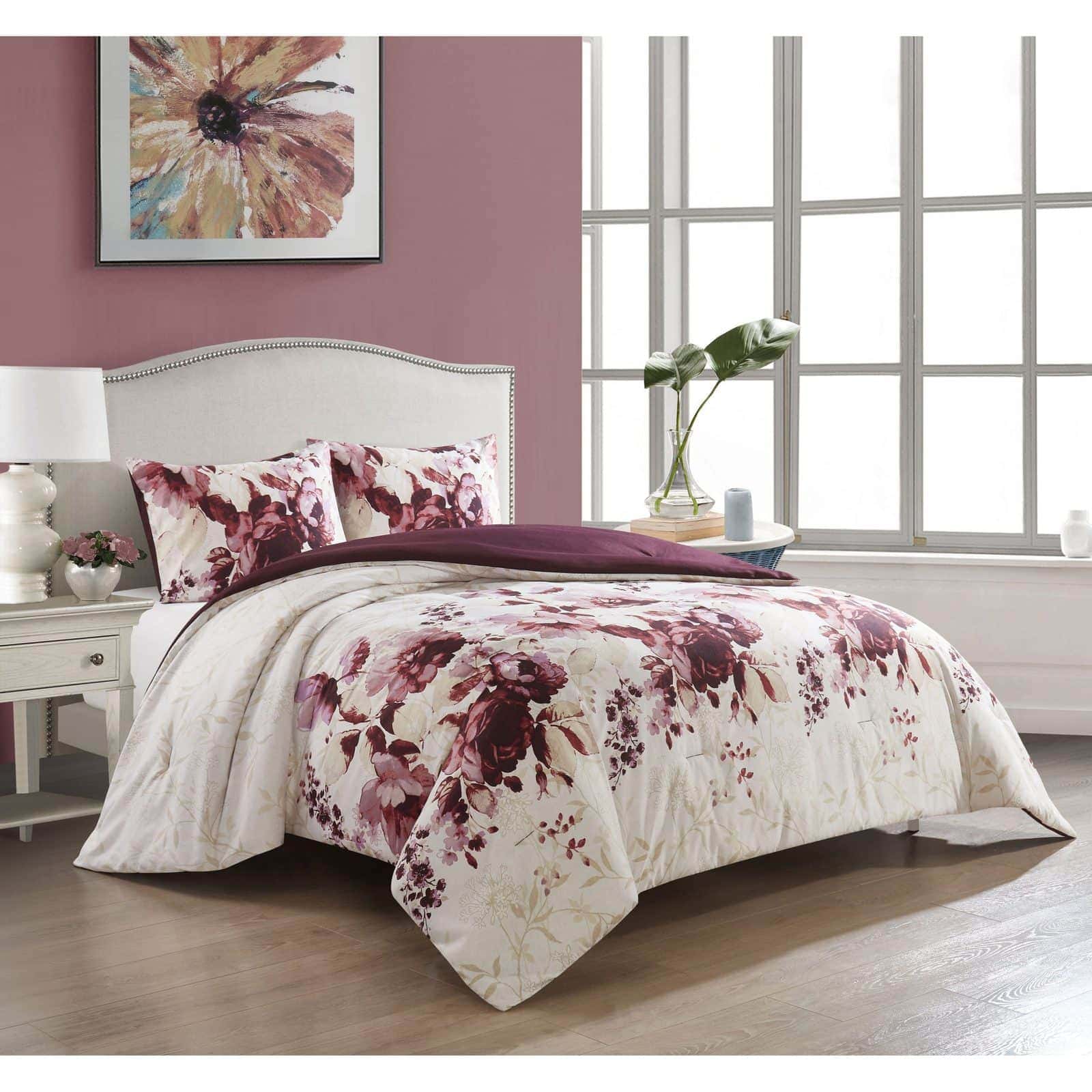 Create a Feminine Bedroom With Violet and Ivory White