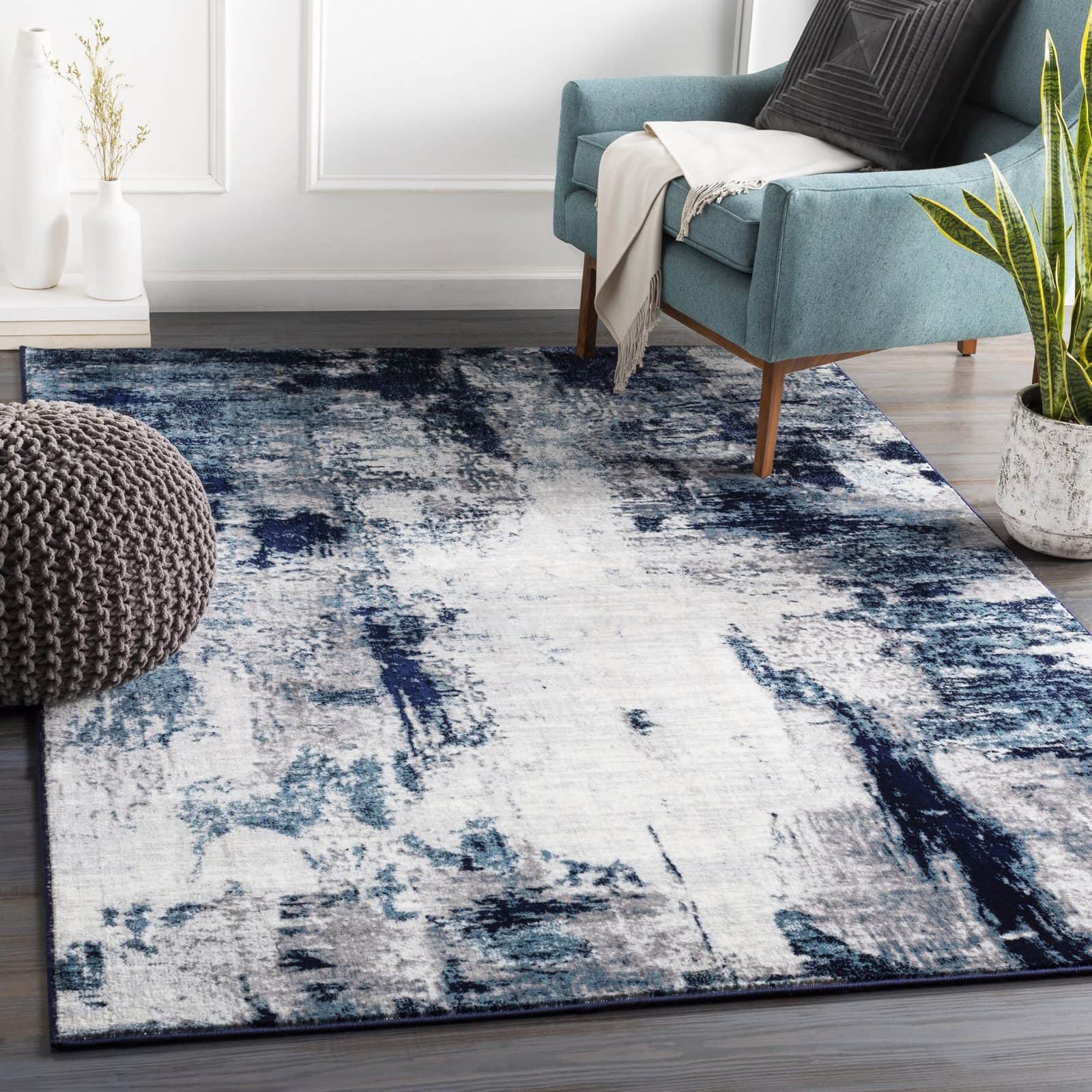 12 Best Navy Blue And White Rugs, Grey And White Rugs For Living Room
