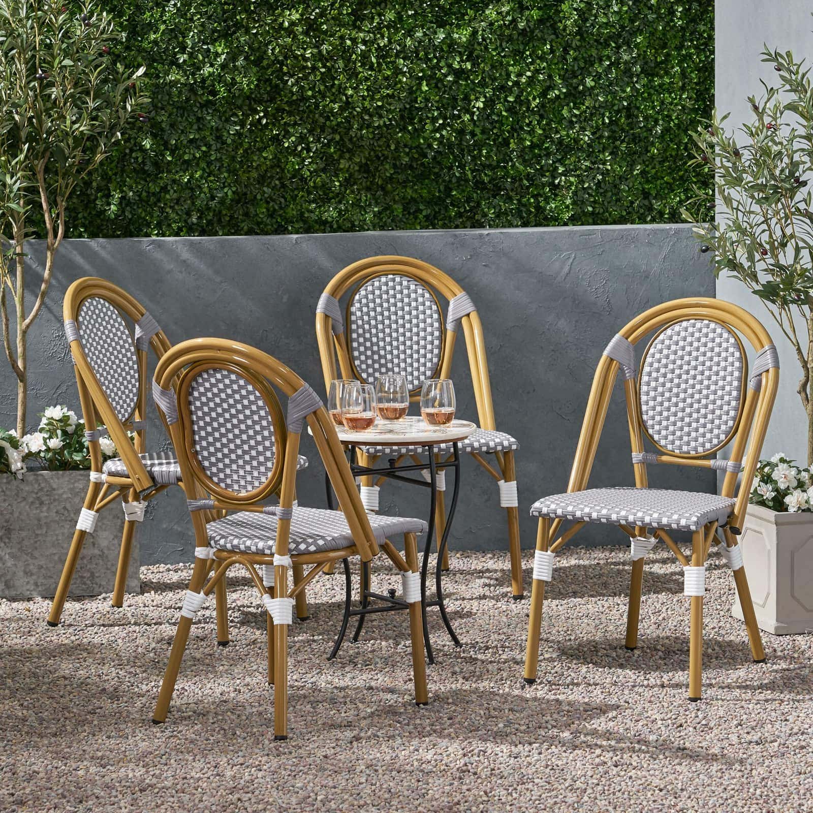 french bistro stacking patio accent chair threshold