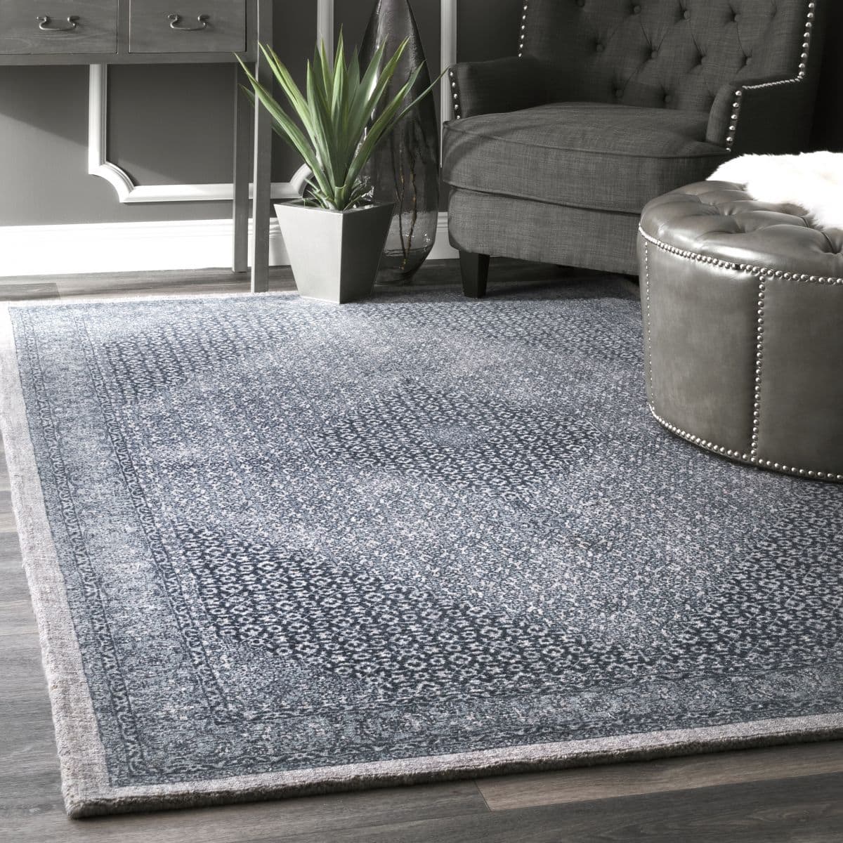 Dark Blue Wool Coventry Area Rug