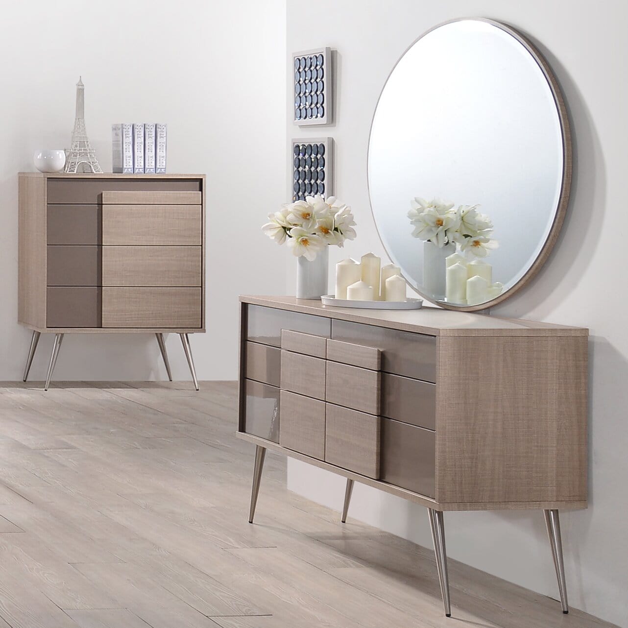 Bulluck 6 Drawer Double Dresser with Mirror