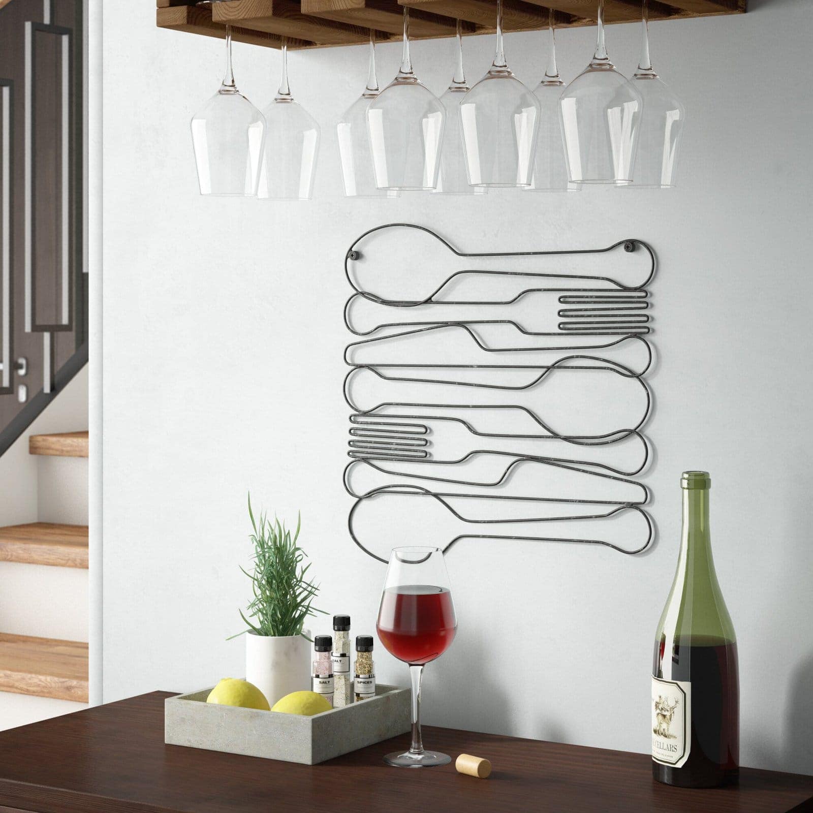 Metal Cutlery Kitchen Wall Art