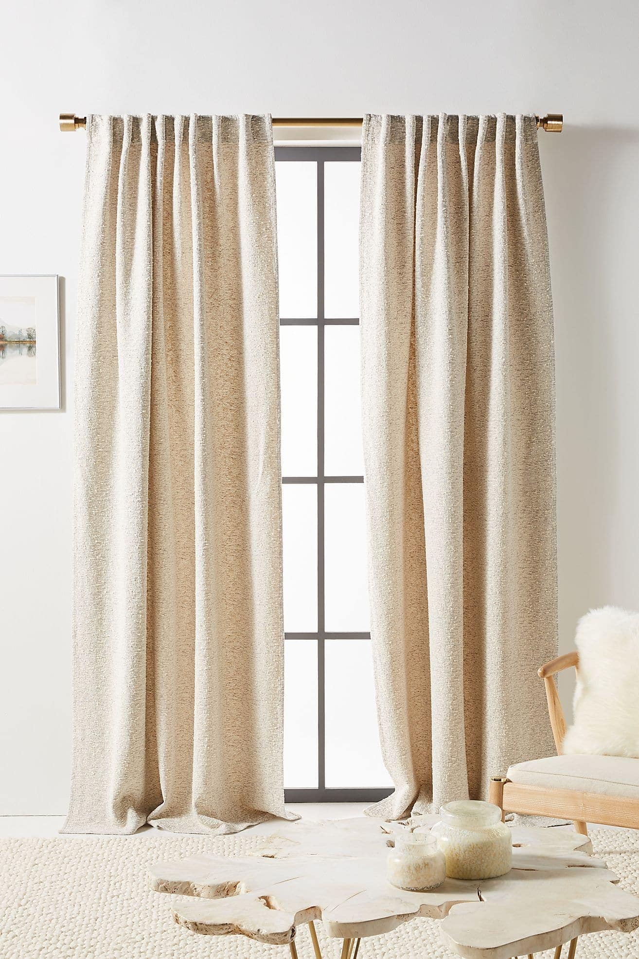 Textured Curtains in a Neutral Color