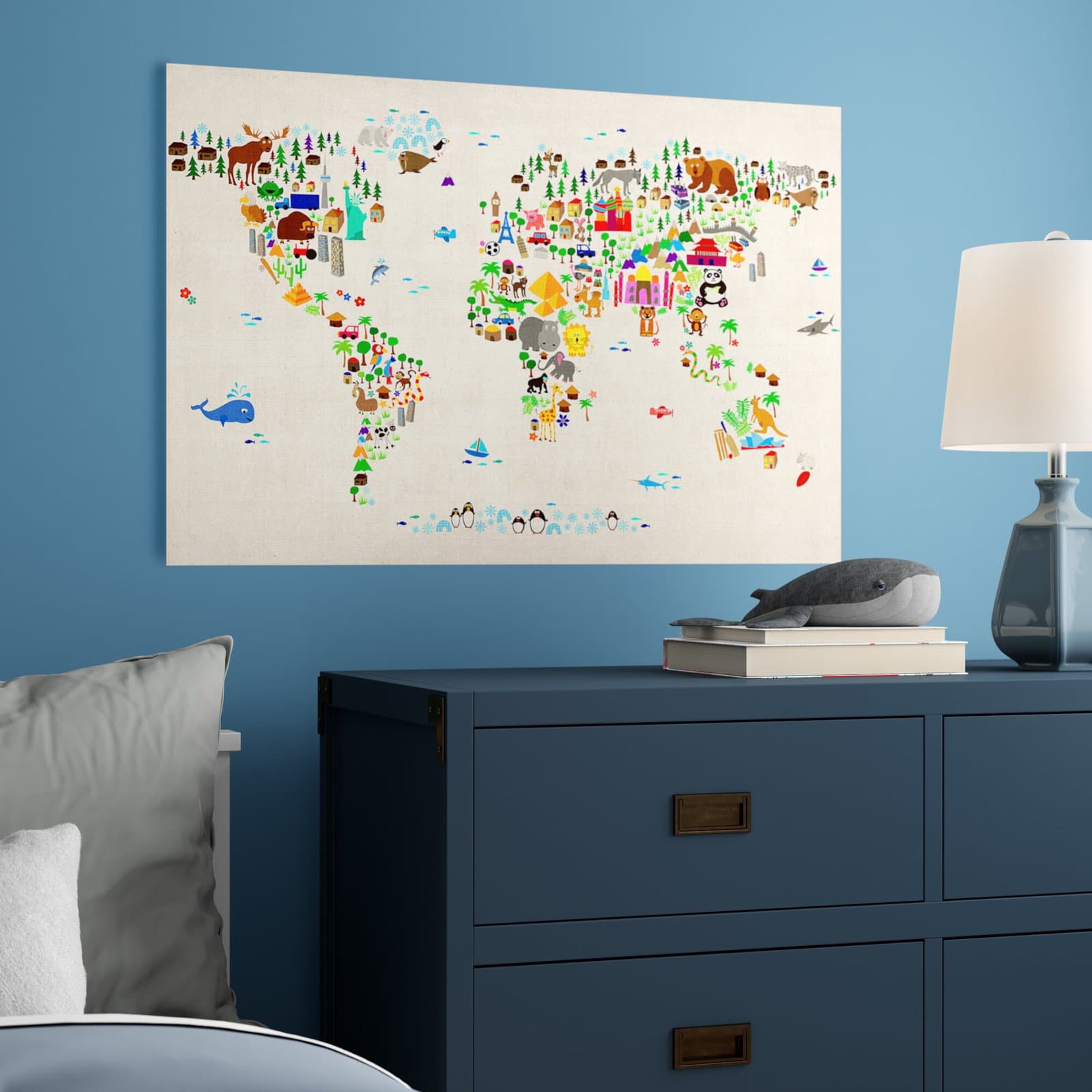 Colorful World Map for Kids