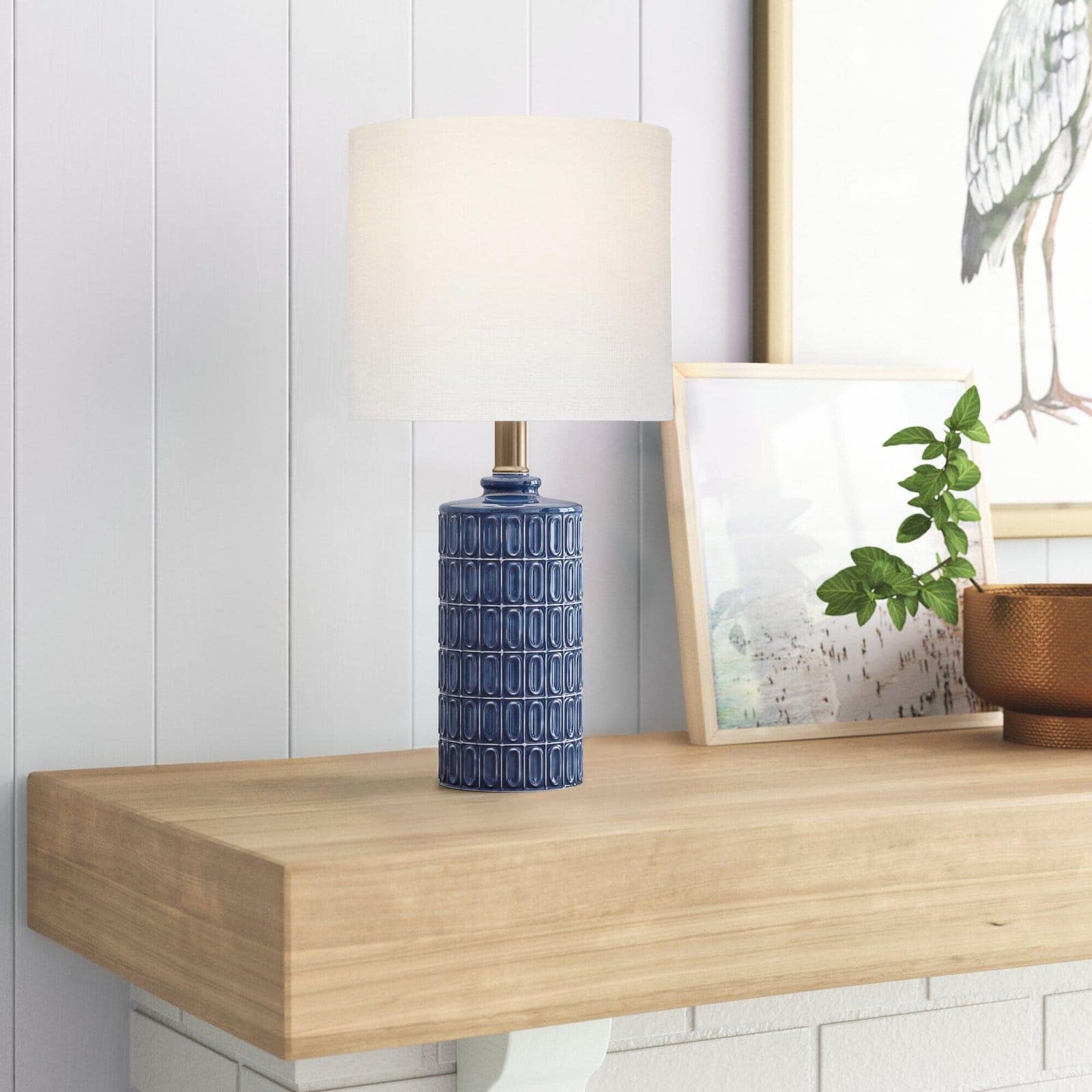 Add a Touch of Coastal Charm With A Small Ceramic Table Lamp