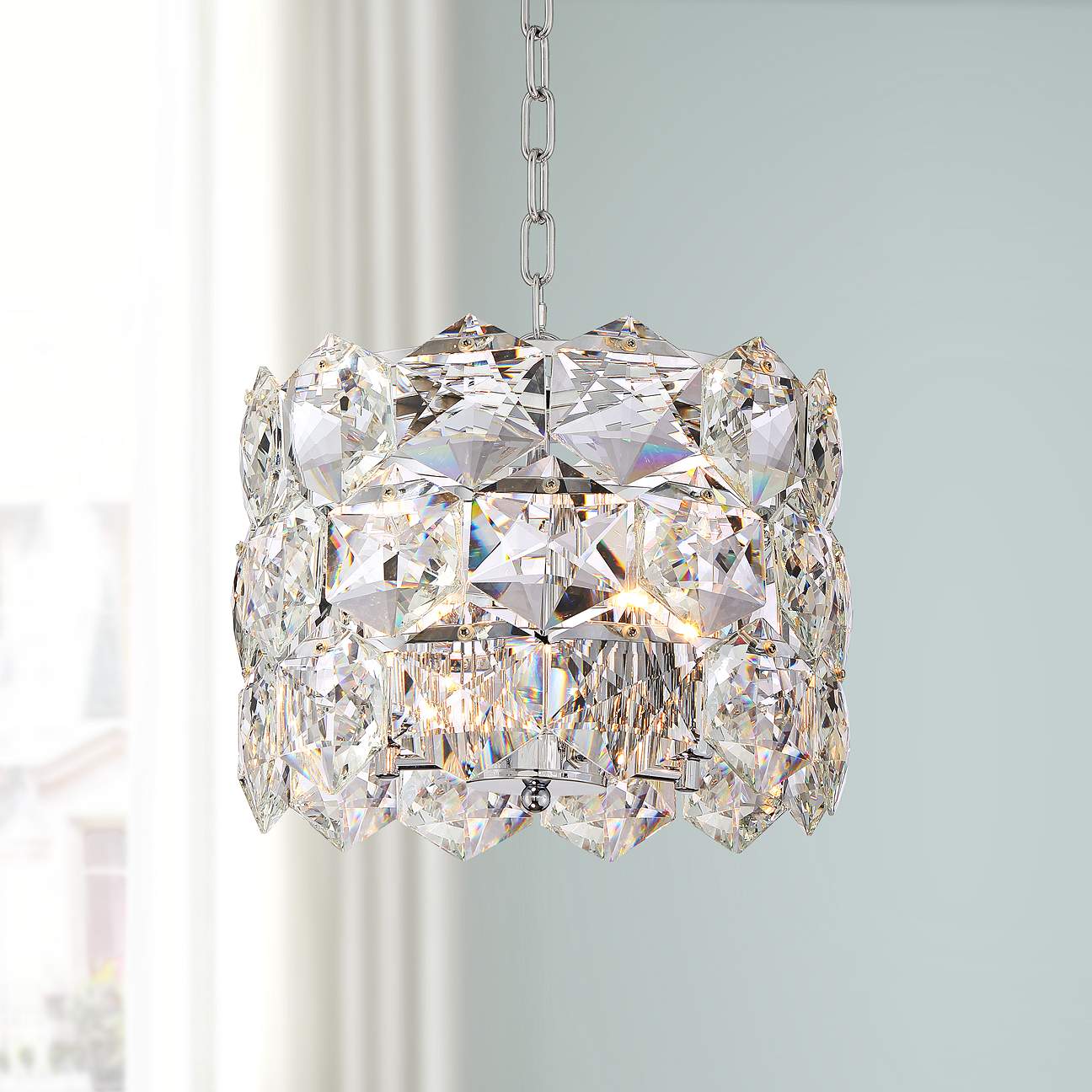 Add Some Glamour With a Small Crystal Pendant Light