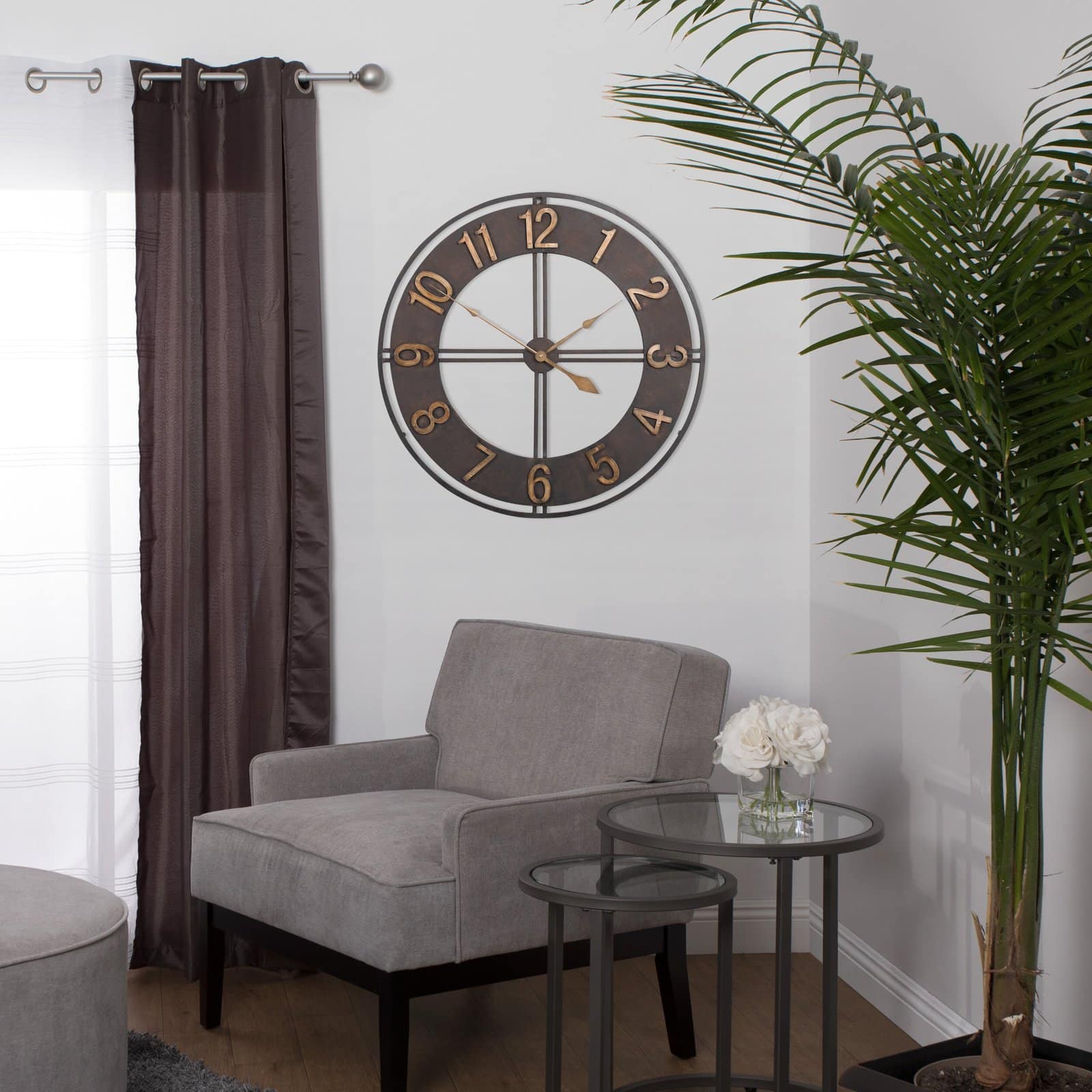 Oversized Industrial Wall Clock