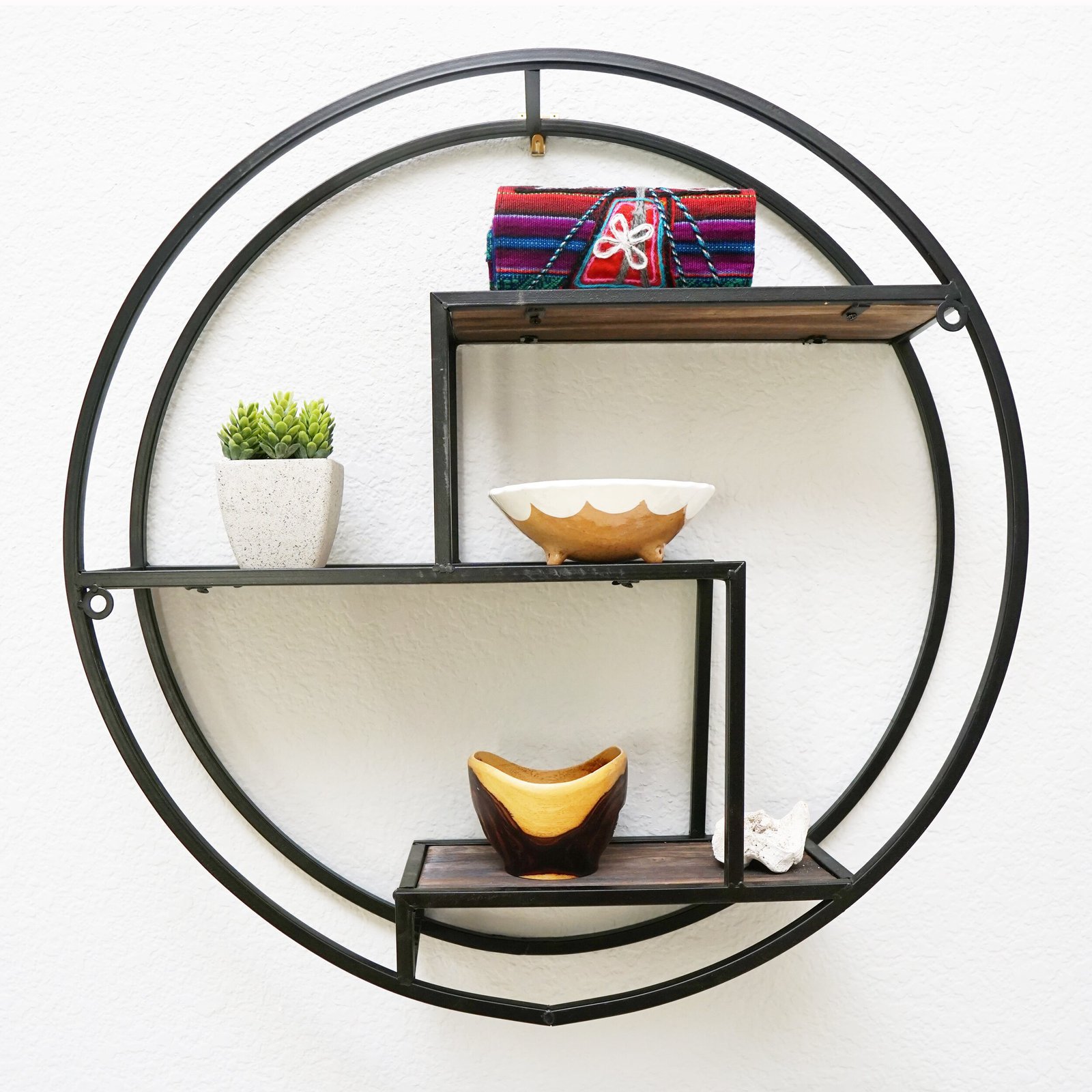 Round Iron Floating Shelf