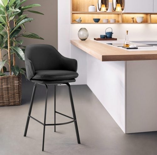 8 Add Some Luxury With These Faux Leather Counter Stools With Backs 500x496 