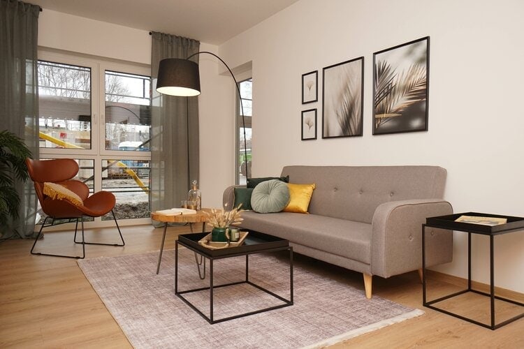 Combine Light-Grey Furniture With Light-Brown Wooden Floors