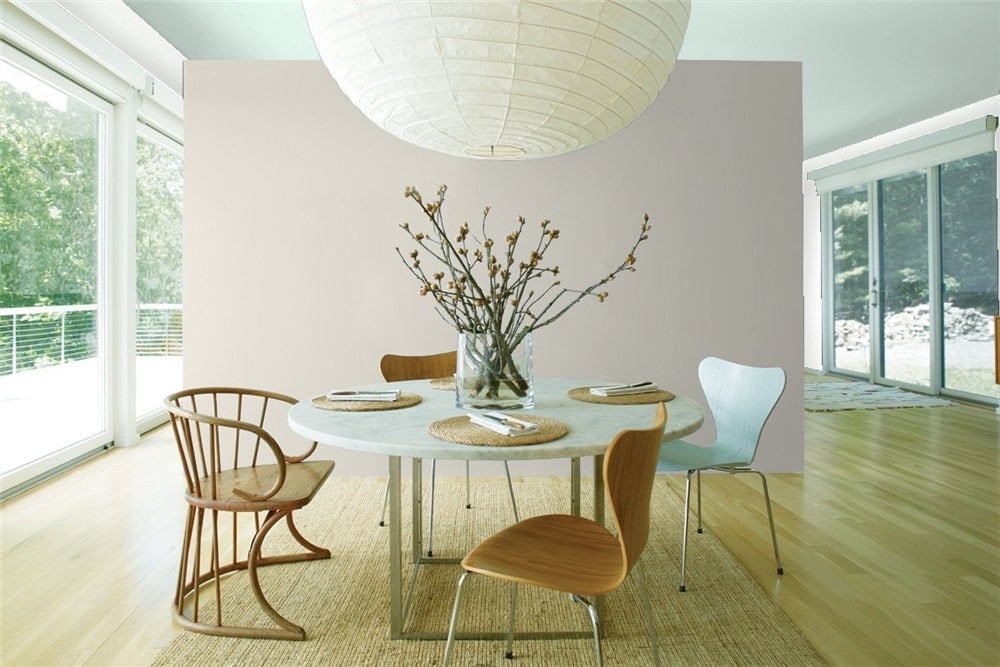 12 Dining room in balboa mist by benjamin moore