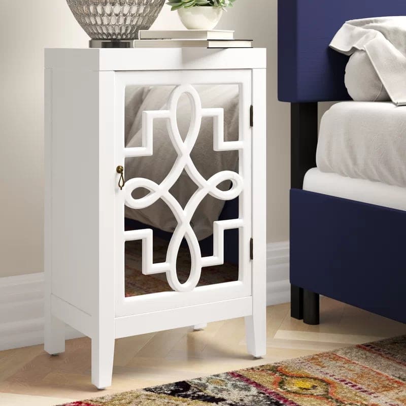 Stand Out With a Mirrored Front Nightstand