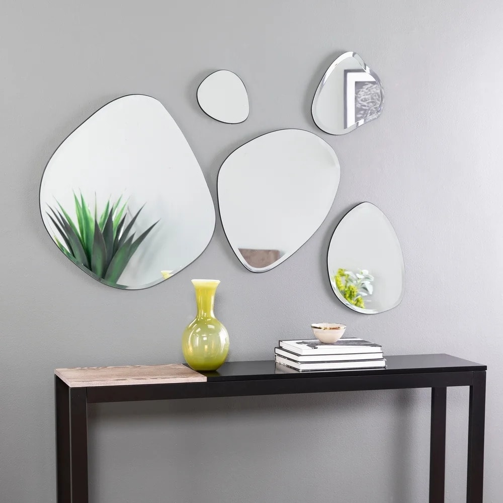 Add a Natural Touch With Pebble-Shaped Mirrors