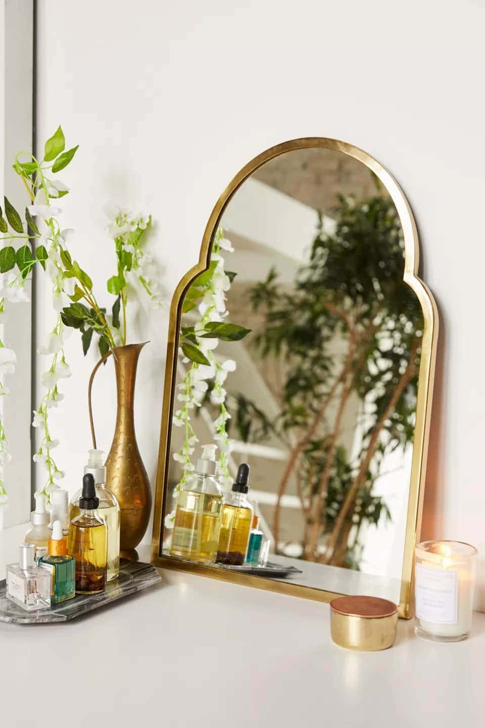 Add a Touch of Simple Luxury With a Golden Arched Mirror