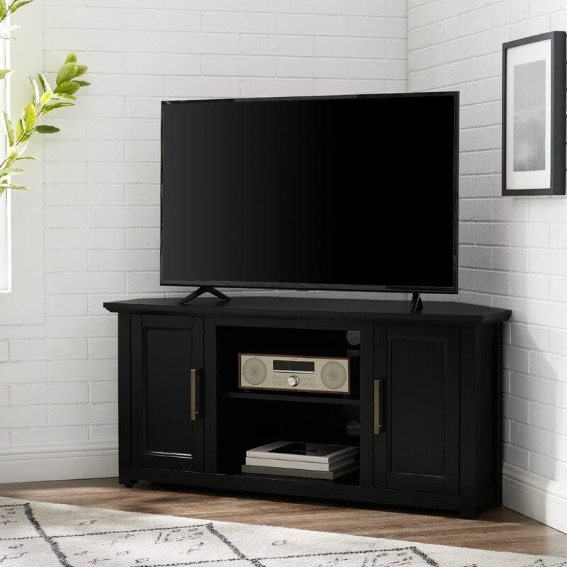 Black Corner Tv Stand With Storage