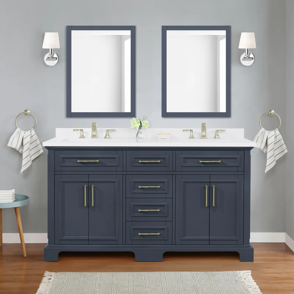 Go Bold with a Midnight Blue Vanity