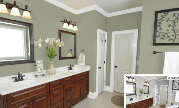 9 Bathroom in Clary Sage by Sherwin Williams